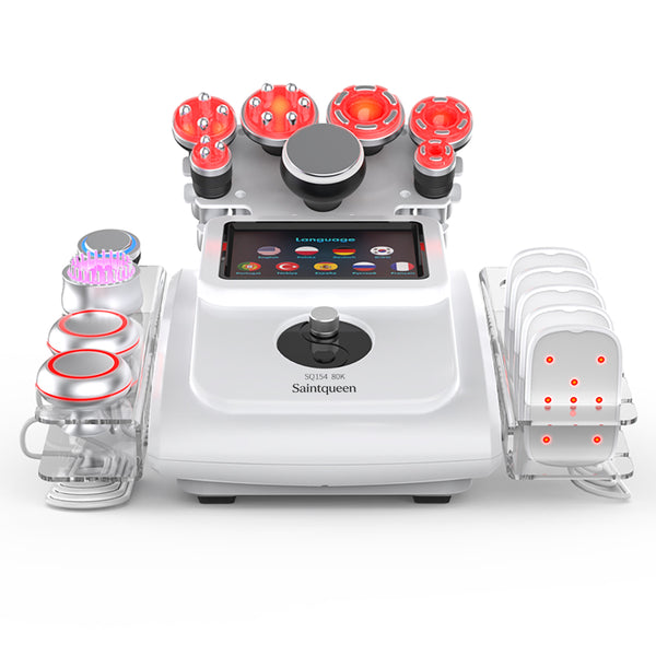 SQ154A Max 11-in-1 80K Ultrasonic Cavitation & RF Machine with Laser Pads