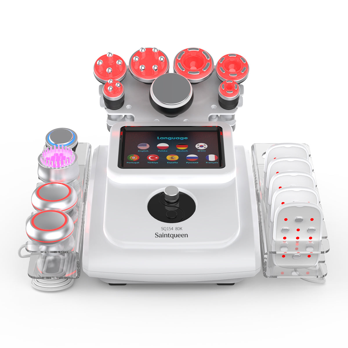 SQ154B Max 11-in-1 80K Ultrasonic Cavitation & RF Machine with Laser + Microcurrent Pads
