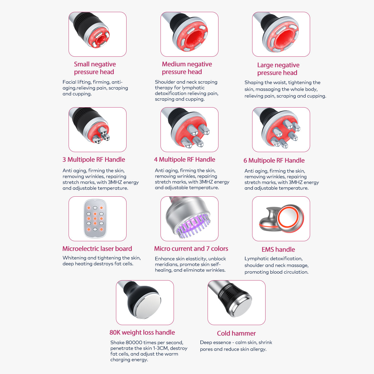 SQ154B Max 11-in-1 80K Ultrasonic Cavitation & RF Machine with Laser + Microcurrent Pads