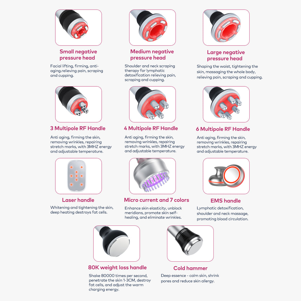 SQ154C Max 11-in-1 80K Ultrasonic Cavitation & RF Machine with Laser Pads