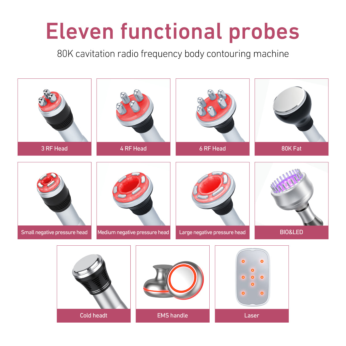 SQ126A Max 11-in-1 80K Ultrasonic Cavitation & RF Machine with Laser Pads