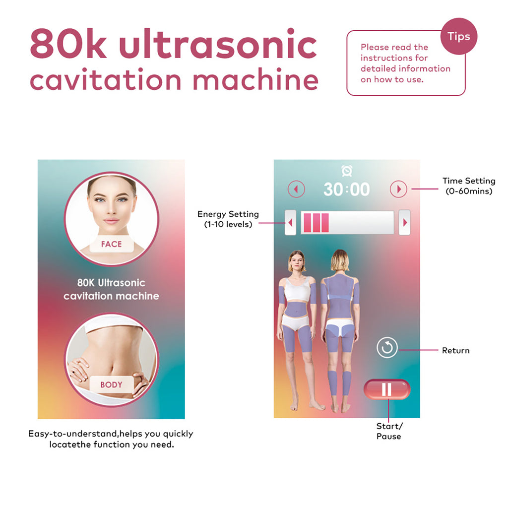 SQ149 Pro 6-in-1 80K Ultrasonic Cavitation & RF + EMS Machine