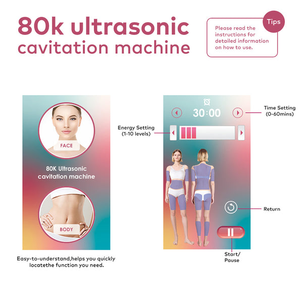 SQ149 Pro 6-in-1 80K Ultrasonic Cavitation & RF + EMS Machine