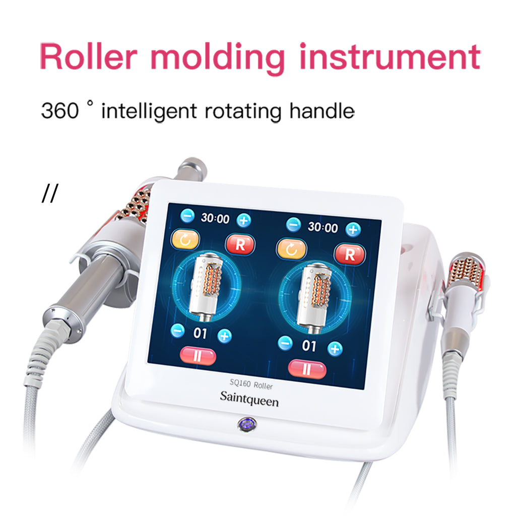 SQ160A Inner Ball Roller Machine, 360° Rotating Compression Micro-Vibration Body & Face Contouring Device with LED Light Therapy for Lymphatic Drainage, Skin Smoothing