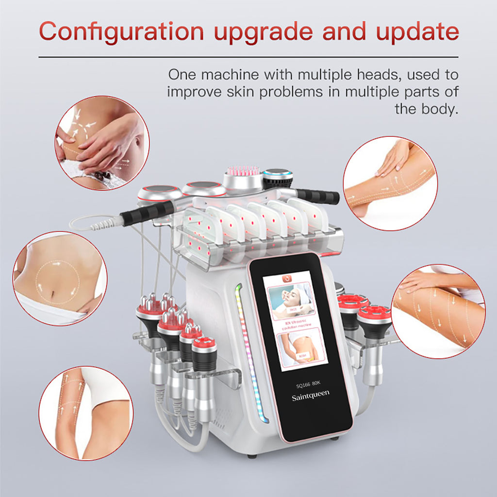 SQ166 Ultra 13-in-1 80K Ultrasonic Cavitation & RF Machine with Laser Board