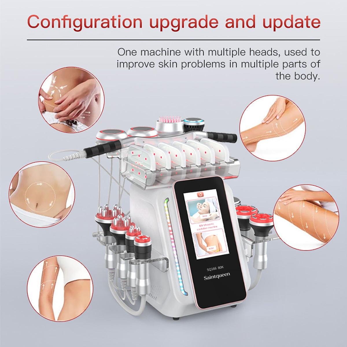 SQ166 Ultra 13-in-1 80K Ultrasonic Cavitation & RF Machine with Laser Board