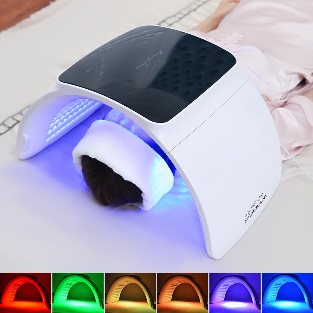 SQ2 Foldable PDT LED Light Therapy Device, 264 Beads 7-Color Photodynamic Facial Body Skin Rejuvenation, Calcium Supplement Light, Low-Level LLLT Lamp Main image
