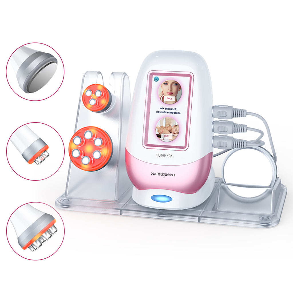 SQ169 Basic, 3in1 40K Ultrasonic Cavitation Body Sculpting Machine | Tripolar 6-Pole RF for Face Anti-Aging, Wrinkle Reduction, Body & Skin Firming Home Beauty Equipment