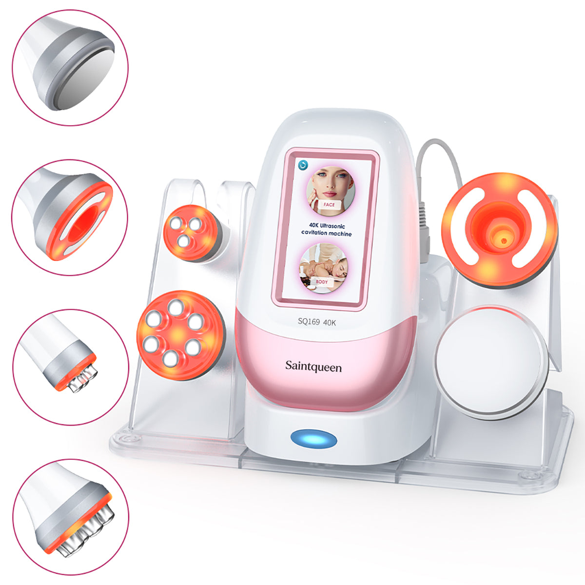 SQ169 Basic, 4in1 Home 40K Cavitation Body Sculpting Machine Multi-Polar RF Vacuum Massage Skin Firming Contouring Beauty Tool for Face Body
