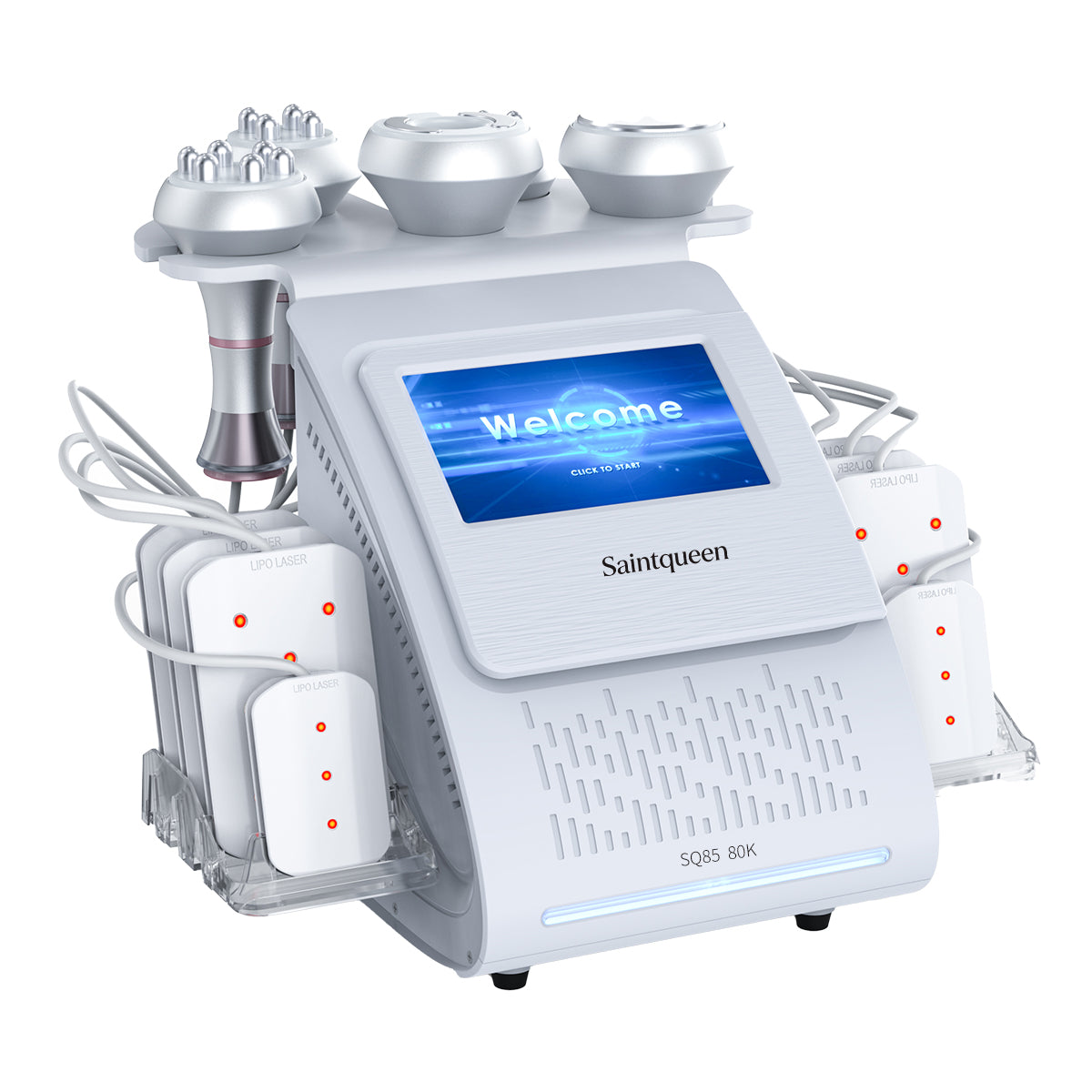 SQ85C Pro 6-in-1 80K Ultrasonic Cavitation & RF Machine with Laser Pads