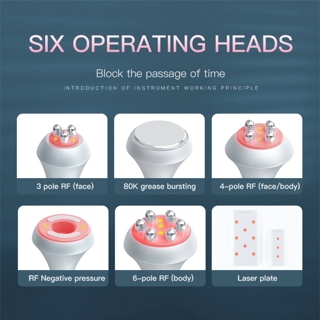 SQ85C Pro 6-in-1 80K Ultrasonic Cavitation & RF Machine with Laser Pads