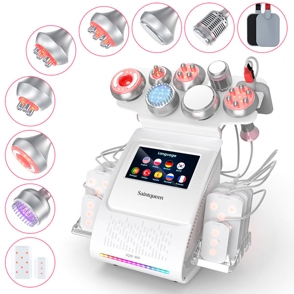 SQ85D Plus 9-in-1 80K Ultrasonic Cavitation & RF Machine with Laser Pads