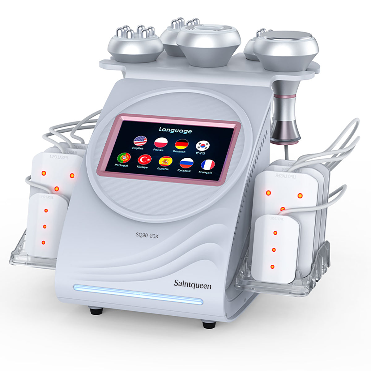 SQ90C Pro 6-in-1 80K Ultrasonic Cavitation & RF Machine with Laser Pads
