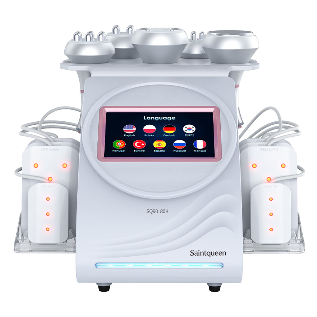 SQ90C Pro 6-in-1 80K Ultrasonic Cavitation & RF Machine with Laser Pads