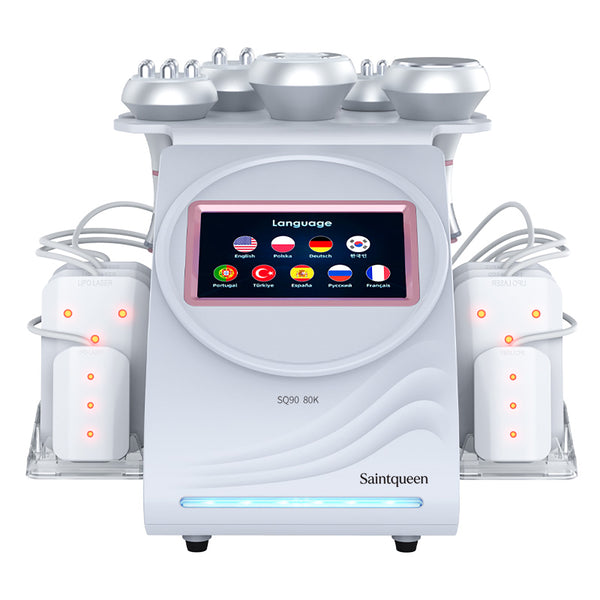 SQ90C Pro 6-in-1 80K Ultrasonic Cavitation & RF Machine with Laser Pads