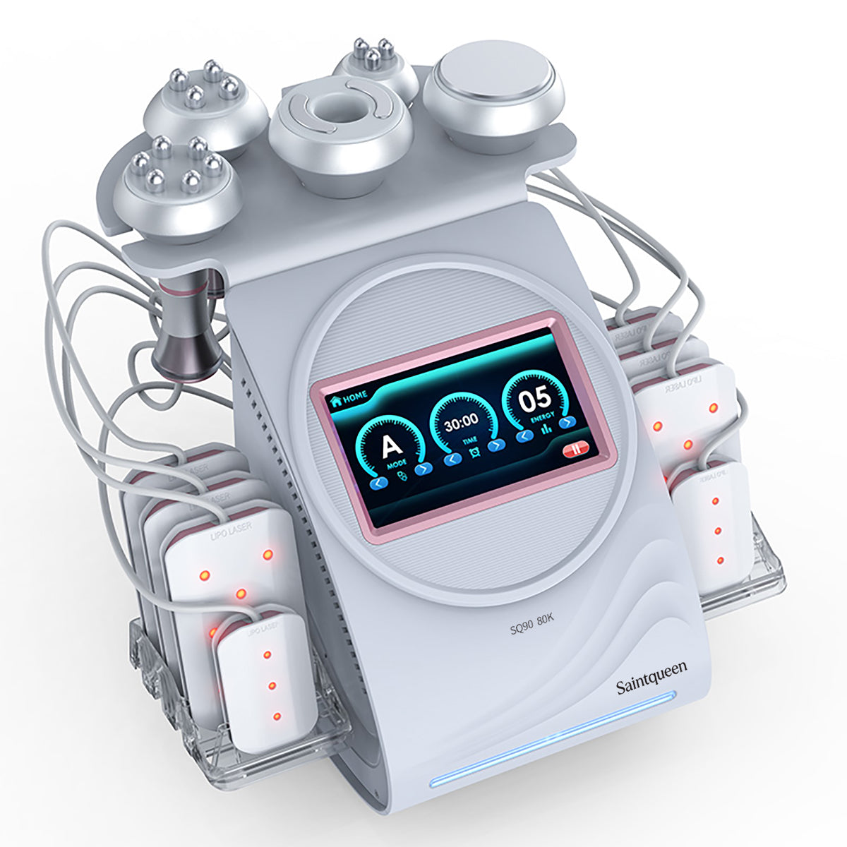 SQ90C Pro 6-in-1 80K Ultrasonic Cavitation & RF Machine with Laser Pads