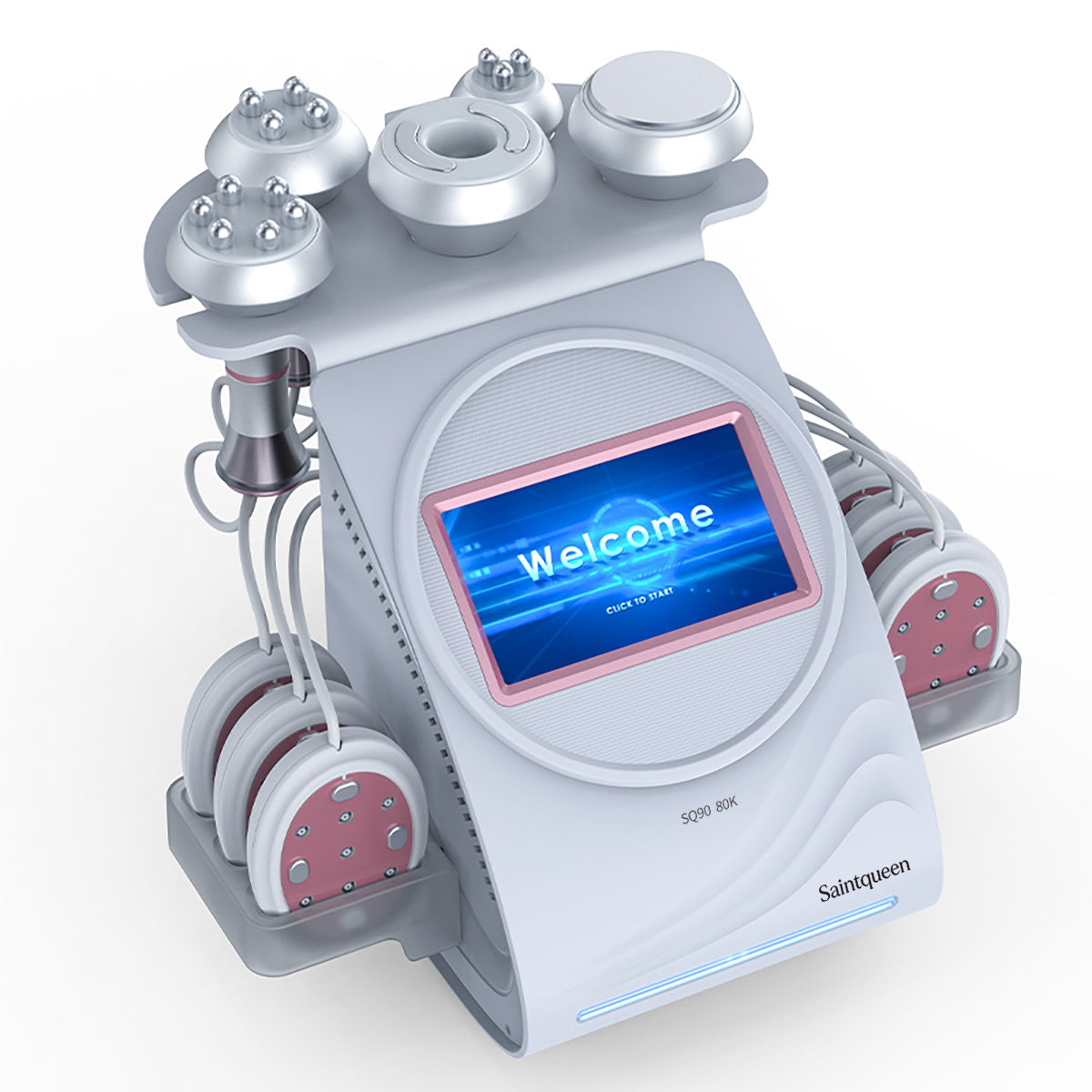 SQ90B Pro 6-in-1 80K Ultrasonic Cavitation & RF Machine with Laser + Microcurrent Pads