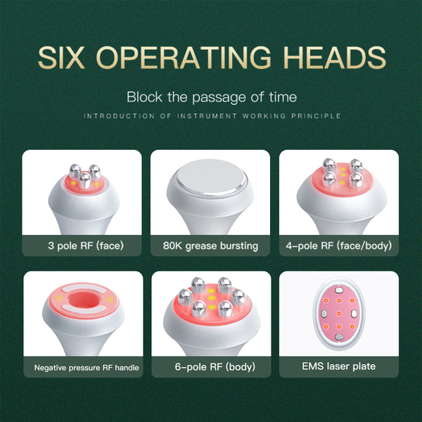 SQ90B Pro 6-in-1 80K Ultrasonic Cavitation & RF Machine with Laser + Microcurrent Pads