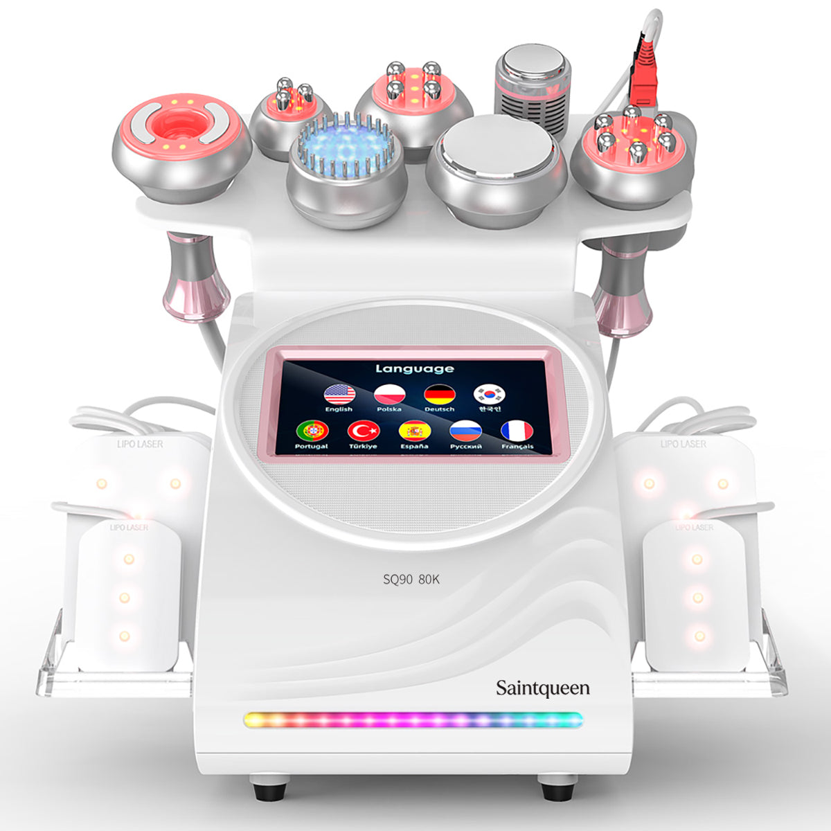SQ90D Plus 9-in-1 80K Ultrasonic Cavitation & RF Machine with Laser Pads