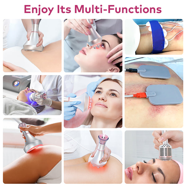 SQ90E Plus 9-in-1 80K Ultrasonic Cavitation & RF Machine with Laser + Microcurrent Pads