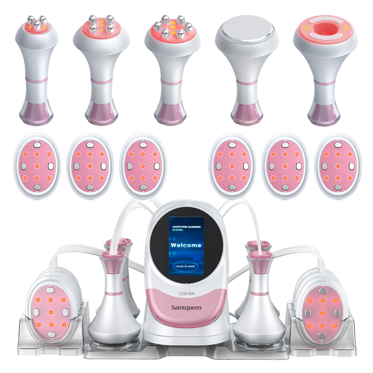 SQ96 Pro 6-in-1 80K Cavitation Machine with Oval Laser Pads Secondary image