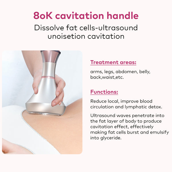 SQ96 Pro 6-in-1 80K Cavitation Machine with Oval Laser Pads