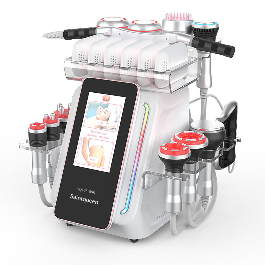 SQ166 Ultra 13-in-1 80K Ultrasonic Cavitation & RF Machine with Laser + Microcurrent Pads