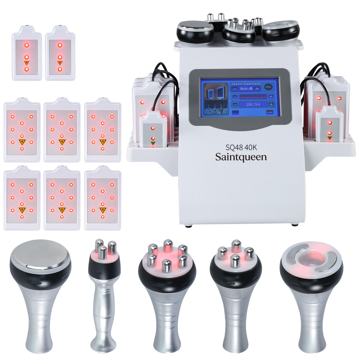SQ48 Pro 6-in-1 40K Ultrasonic Cavitation & RF Machine with Laser Pads Secondary image