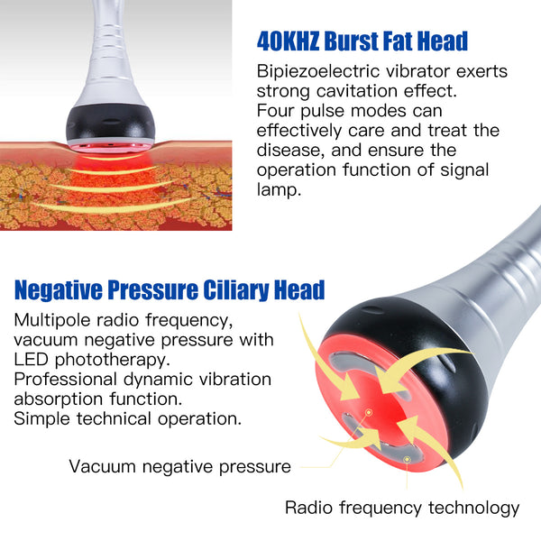 SQ48 Plus 9-in-1 40K Ultrasonic Cavitation & RF Machine with Laser Pads