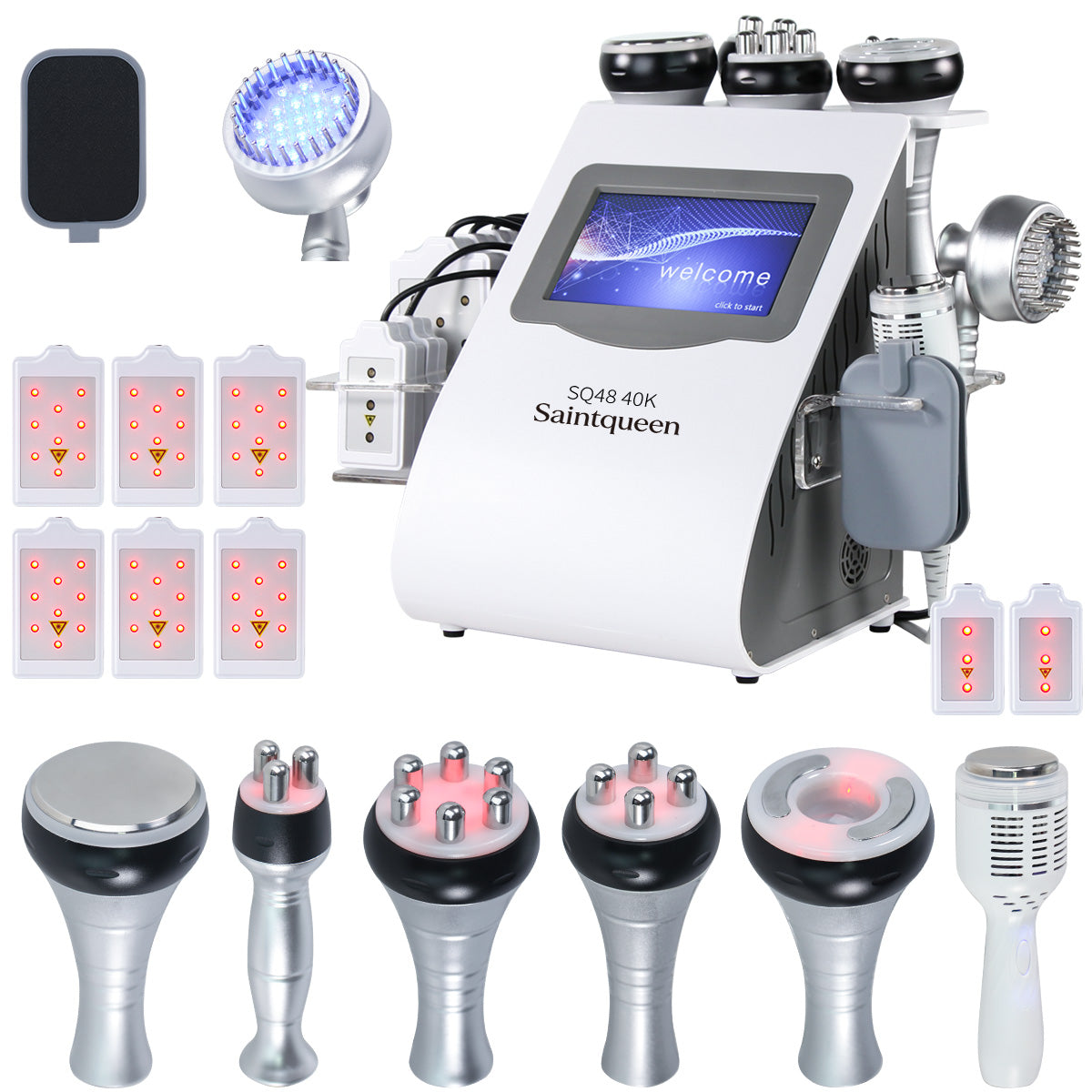 SQ48 Plus 9-in-1 40K Ultrasonic Cavitation & RF Machine with Laser Pads Secondary image